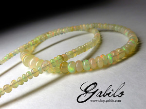 Beads from Ethiopian opal