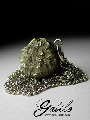 Pendant with pyrite