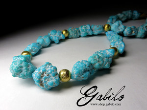 Beads of turquoise nuggets Arizona