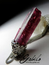 Suspension with rubellite crystal