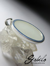Silver pendant with white nephrite