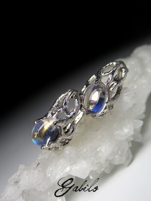 Moonstone silver earrings