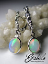 Ethiopian opal silver earrings
