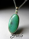 Silver pendant with chrysoprase