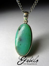 Silver pendant with chrysoprase