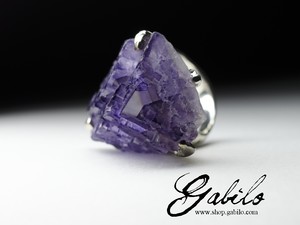 Silver Ring with Fluorite