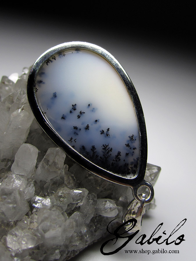 Natural Moss Agate,Peridot,Drusy Druzy River Pearl Punk Style 925 Sterling Silver Pendant 2 1/2 P0347