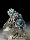 Large ring with turquoise Kazakhstan