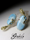 Turquoise gold earrings 