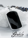 Silver black agate pendant