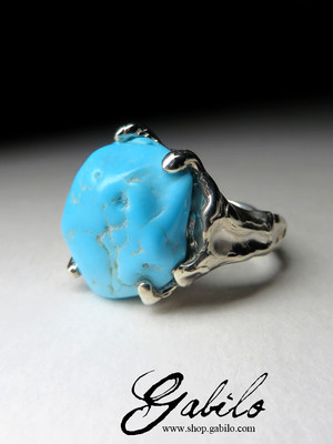 Ring with turquoise highest grade