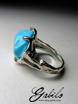 Ring with turquoise highest grade