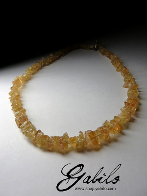 Beads from topaz imperial