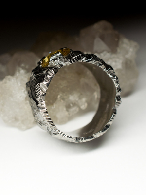 Citrine silver ring