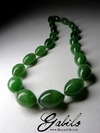 On order: Beads from green jade with the effect of a cat's eye