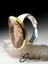 Big Koroit Opal Silver Ring 
