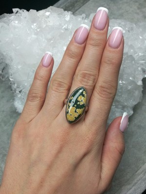 Ring with ocean jasper