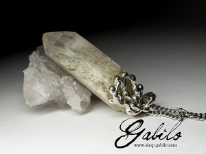 Rock Crystal Silver Pendant