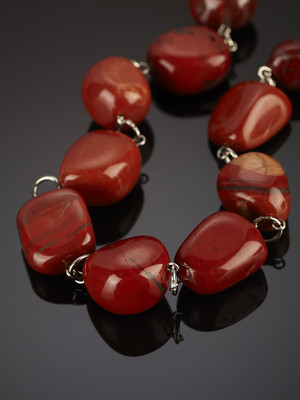 Beads of red jasper African