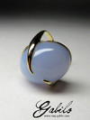 Blue Chalcedony Gold Ring
