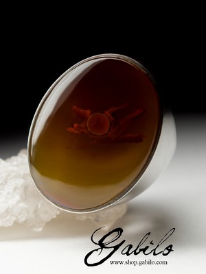 Men's Ring with Cornelian