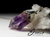 Silver pendant with amethyst crystal