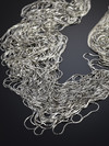 Decoration of 100 Meters of Metal Threads Dark Silver