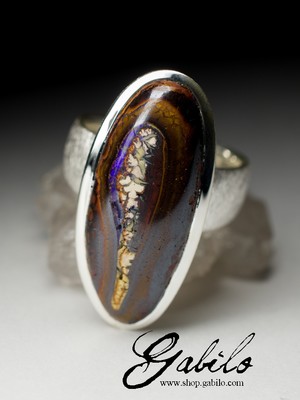 Koroit Opal Silver Ring