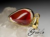 Fire opal gold pendant 