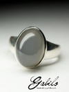 Moonstone silver ring with chatoyant effect