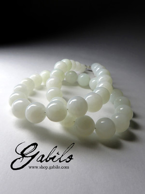 On order: Beads balls of white jade