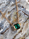 Columbian Emerald and Diamond gold necklace