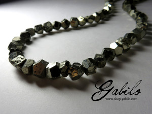 Beads made of pyrite crystals