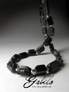 Beads from black tourmaline
