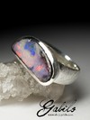 Reserve: Men's Boulder Opal Silver Ring