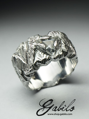 Aquamarine Silver Ring with Gem Report MSU
