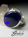 Large ring with black opal