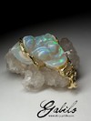 Opal gold pendant 