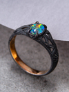 Ring with triplet opal