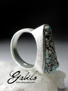 Male ring with turquoise