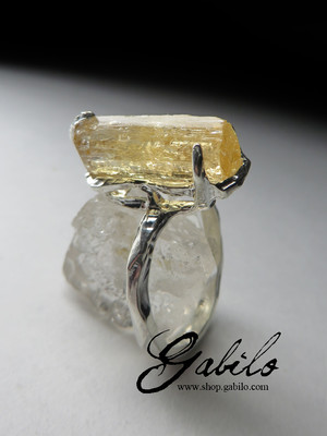 Ring with crystal topaz Imperial