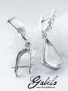 Rock Crystal Silver Earrings with gem report MSU