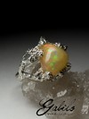 Ethiopian Opal Silver Ring 
