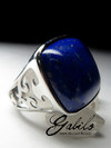Men's ring with lapis lazuli