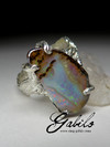 Ring with boulder opal