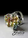 Silver ring with bismuth
