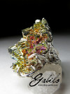 Silver ring with bismuth