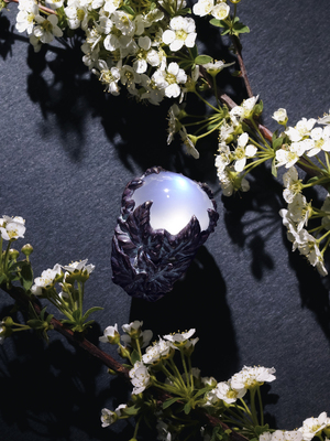 Moonstone silver Ivy ring