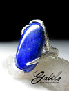 Silver ring with lapis lazuli