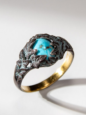  Ivy - Turquoise silver ring